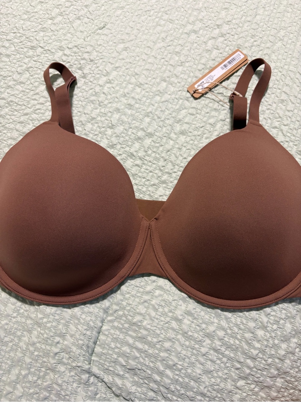 SKIMS Smooth T-Shirt Underwire Bra in Chocolate Brown NWT